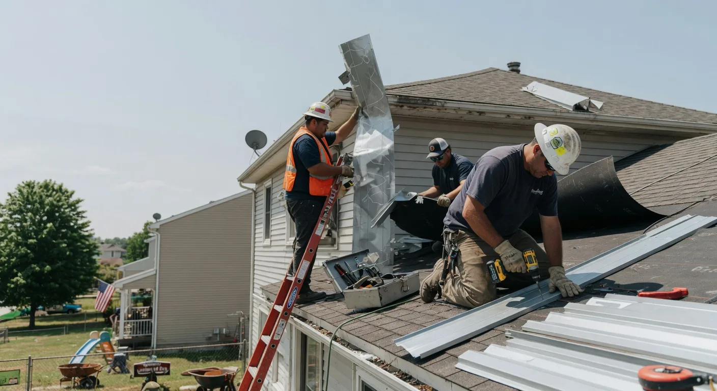 Storm Damage Metal Roof Repair in Mcchord Afb, WA